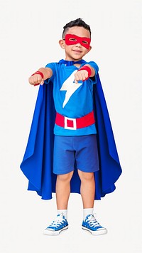 Superhero kids with superpowers image element