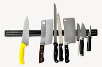 Kitchen knives isolated image on white