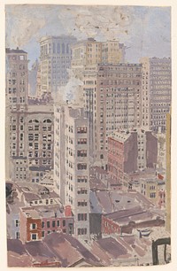 City skyscrapers (1901) by Otto H Otto Henry Bacher