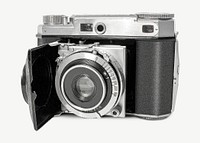 Vintage film camera collage element psd