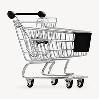 Shopping cart image on white design