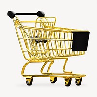 Shopping cart image on white design