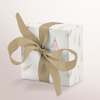 Christmas gift box mockup psd