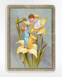 Valentine (1875–1880) chromolithograph by Kate Greenaway. Original public domain image from The MET Museum. Digitally enhanced by rawpixel.