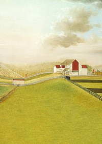 Farm oil painting background. Remixed by rawpixel. 