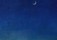 Crescent moon sky background. Remixed by rawpixel. 