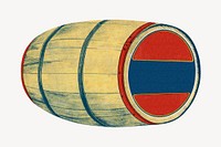 Vintage barrel chromolithograph art. Remixed by rawpixel. 