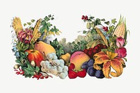 Vintage vegetables chromolithograph art psd. Remixed by rawpixel. 