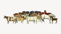 Livestock vintage illustration. Remixed by rawpixel.