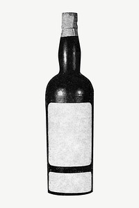 Liquor bottle vintage illustration psd. Remixed by rawpixel. 