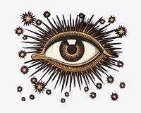 Vintage eye chromolithograph art. Remixed by rawpixel. 