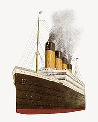 Vintage cruise ship chromolithograph art. Remixed by rawpixel. 
