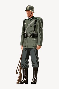 Vintage soldier, chromolithograph illustration. Remixed by rawpixel. 