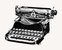 Vintage typewriter illustration. Remixed by rawpixel. 