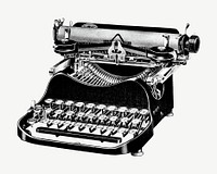 Vintage typewriter illustration psd. Remixed by rawpixel. 