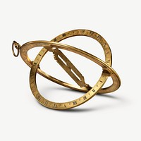 Universal ring sundial, vintage object designed by Jonathan Sisson psd. Remixed by rawpixel.