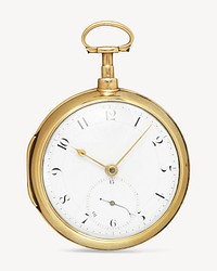 Gold pocket watch, vintage object made by Robert Roskell. Remixed by rawpixel.