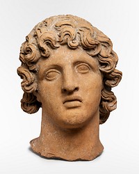 Terracotta head of a youth (3rd–2nd century BCE), by Etruscan. Original public domain image from The MET Museum.  Digitally enhanced by rawpixel.