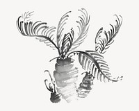 Cycad tree, vintage botanical illustration by Ike Taiga. Remixed by rawpixel.