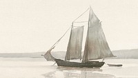 Vintage sailboat background, aesthetic nature scene by by Will S. Robinson. Remixed by rawpixel.