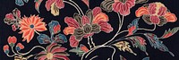 Japanese flower background, vintage fabric textile design. Remixed by rawpixel.