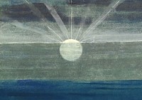 Vintage sunrise background, sky illustration by Mikalojus Konstantinas Čiurlionis. Remixed by rawpixel.