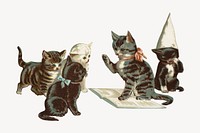 Little kittens, vintage pet animal illustration. Remixed by rawpixel.