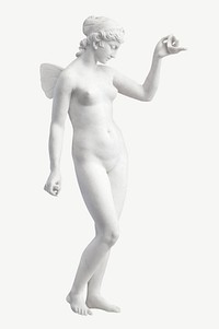 Nude Greek Goddess statue, vintage sculpture by Walter Runeberg psd. Remixed by rawpixel.