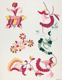 Detail of Bedspread Pattern (1935&ndash;1942), vintage botanical illustration by Majel G. Claflin. Original public domain image from the National Gallery of Art.  Digitally enhanced by rawpixel.