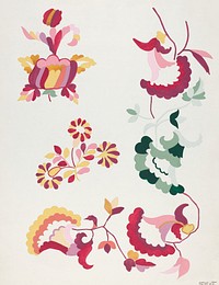 Detail of Bedspread Pattern (1935–1942), vintage botanical illustration by Majel G. Claflin. Original public domain image from the National Gallery of Art.  Digitally enhanced by rawpixel.