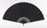 Pleated fan and case (late 19th century). Original public domain image from The Smithsonian Institution.  Digitally enhanced by rawpixel.
