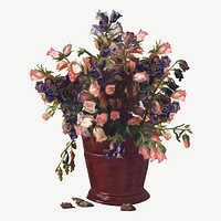 Flower bouquet, vintage still life by Stefan Polkorab psd. Remixed by rawpixel.