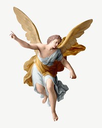 The Guardian Angel, vintage painting by Marcantonio Franceschini psd. Remixed by rawpixel.