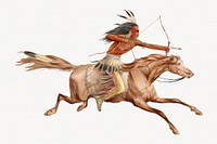 Vintage native American chromolithograph illustration. Remixed by rawpixel.