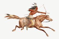 Vintage native American chromolithograph illustration psd. Remixed by rawpixel.