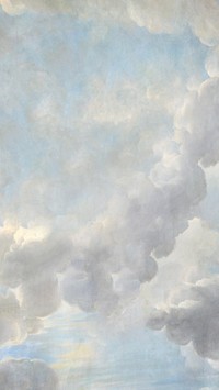 Vintage cloudy sky mobile wallpaper. Remixed by rawpixel.