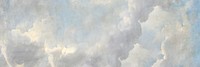 Vintage cloudy sky blog banner. Remixed by rawpixel.