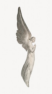 Guardian angel sculpture illustration. Remixed by rawpixel.