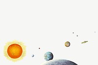 Solar system illustration psd. Remixed by rawpixel.