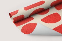 Red semicircle patterned rolled poster
