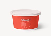 Paper bowl mockup, food product packaging psd