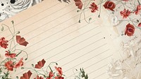Notepaper flower border desktop wallpaper