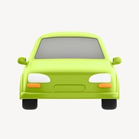 3D green car, element illustration