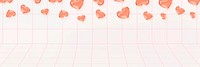 Cute heart grid background for banner