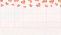 Cute heart grid background design