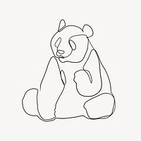 Bear line art illustration