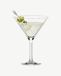 3D margarita cocktail, collage element psd