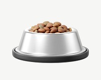 3D dog food bowl, collage element psd