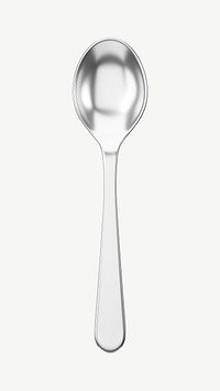 3D spoon cutlery, collage element psd