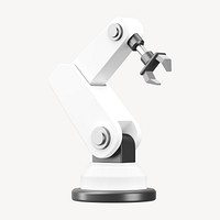 3D white  factory robot, element illustration